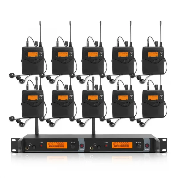 Voxfull DM2000 Professional Wireless In-Ear Monitor System 2-Channel Stage Equipment for Performers