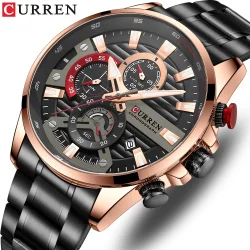 CURREN 8415 Top Brand Business Quartz Watches Male Clock Sport Chronograph Fashion Casual Men Wrist Watches for Mens Boy Reloj
