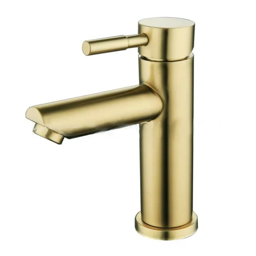 Modern Mixer Faucets Bathroom Basin Stainless Steel Brushed Golden Basin Sink Faucet Tap