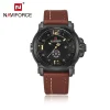 New Fashion Mens Watches Naviforce 9099 Sport Quartz Men Watch Relogio Masculino Leather Waterproof Male Wristwatches
