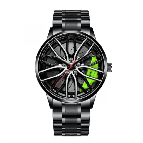 Foreign Trade New Trend Full Automatic Quartz Movement Stainless Steel Band Men's Watch Wheel Non-Mechanical Fashionable
