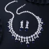 2022 Deluxe Water Drop Necklace Set Exquisite AAA Zircon High-End Jewelry Gifts for Party Banquet Dress Accessory