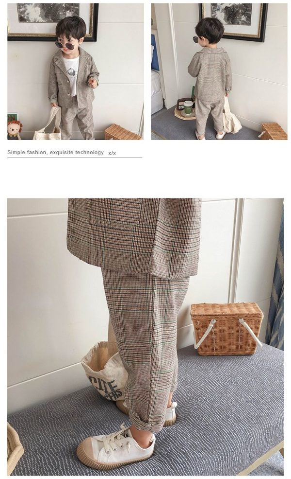بدلة فتيان للأطفال للربيع والخريف، بدلة أطفال، ملابس 2025 الجديدة للأطفال، قمصان وبناطيل كاجوال، طقم من قطعتين للملابس الرسمية