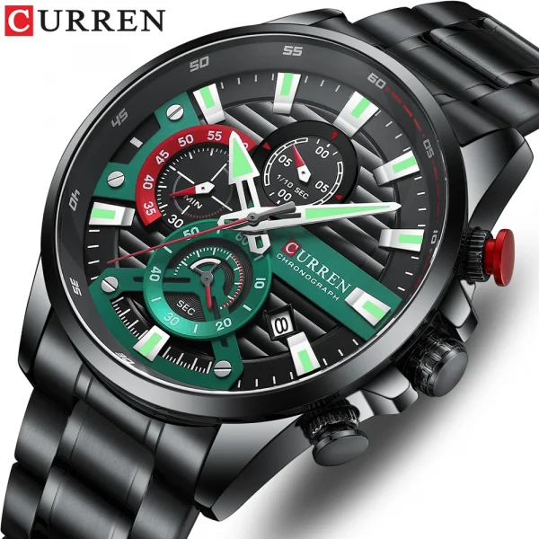 CURREN 8415 Top Brand Business Quartz Watches Male Clock Sport Chronograph Fashion Casual Men Wrist Watches for Mens Boy Reloj