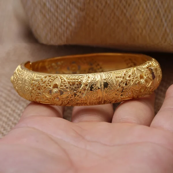 24k دبي الذهب اللون أساور للنساء دبي العروس