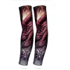 REXCHI HB15 Tattoo Printed Sleeves Summer Ice Silk Fabric Breathable Fast Dry Anti Ultraviolet Cooling Tatoo Arm Sleeves Men