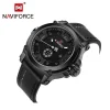 New Fashion Mens Watches Naviforce 9099 Sport Quartz Men Watch Relogio Masculino Leather Waterproof Male Wristwatches