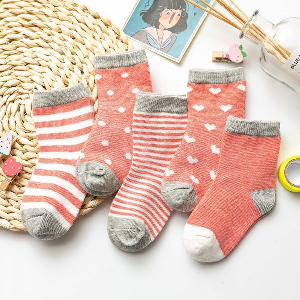 5Pairs الطفل الجوارب القطنية ربيع الخريف الكرتون الحيوان الأطفال جورب الفتيات لطيف الوليد بوي طفل الاطفال الجوارب 0-6 سنوات