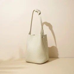 Fashion 100 % Genuine Real Top Grain Leather Bag No Brand Real Cowhide Handbags Women Pure Leather Hand Bags for Ladies Solid