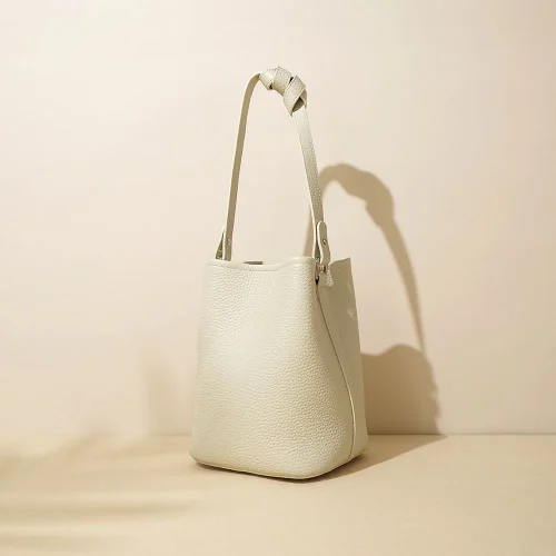 Fashion 100 % Genuine Real Top Grain Leather Bag No Brand Real Cowhide Handbags Women Pure Leather Hand Bags for Ladies Solid