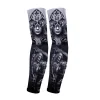 REXCHI HB15 Tattoo Printed Sleeves Summer Ice Silk Fabric Breathable Fast Dry Anti Ultraviolet Cooling Tatoo Arm Sleeves Men