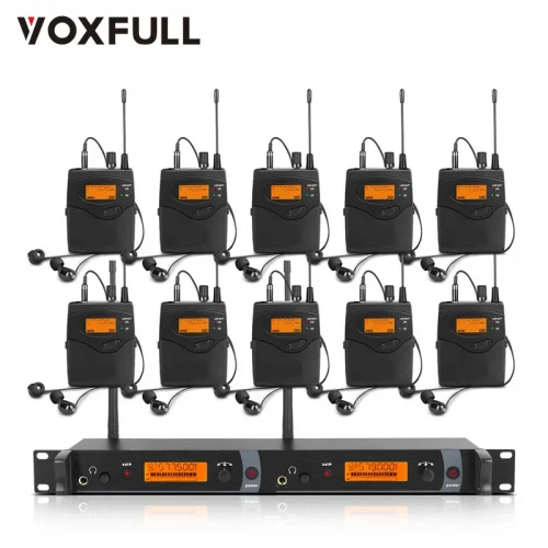 Voxfull DM2000 Professional Wireless In-Ear Monitor System 2-Channel Stage Equipment for Performers
