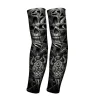 REXCHI HB15 Tattoo Printed Sleeves Summer Ice Silk Fabric Breathable Fast Dry Anti Ultraviolet Cooling Tatoo Arm Sleeves Men