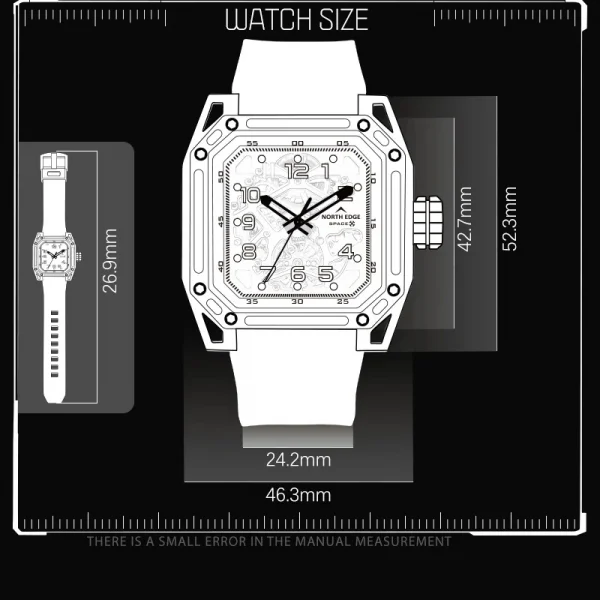 ساعة للرجال مقاومة للماء بحركة النورس