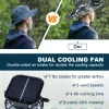 Free Shipping Sunscreen Outdoor Work Fishing Cap Dual Cooling Solar Panel Fans Bucket Hat Solar Powered Fan Hat
