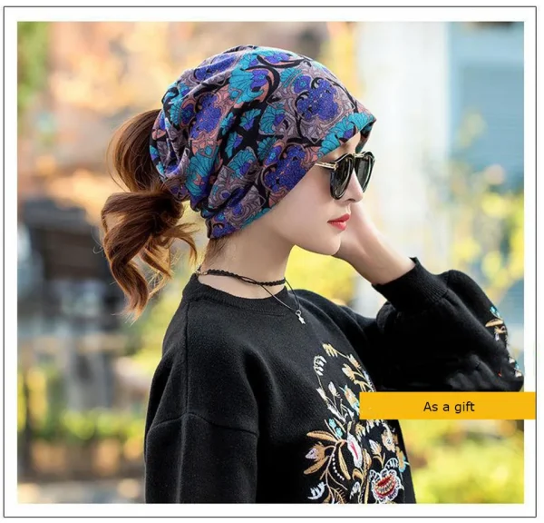 2020 العلامة التجارية النساء بيني قبعات الربيع الشتاء القطن قبعة قبعة أنيقة على الموضة الهيب هوب قبعة وشاح Chapeu Feminino قبعة 4 طريقة لارتداء بونيه