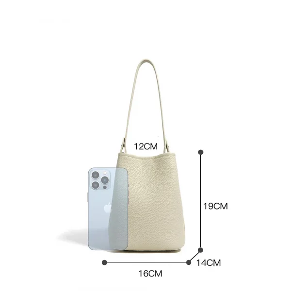 Fashion 100 % Genuine Real Top Grain Leather Bag No Brand Real Cowhide Handbags Women Pure Leather Hand Bags for Ladies Solid