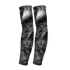 REXCHI HB15 Tattoo Printed Sleeves Summer Ice Silk Fabric Breathable Fast Dry Anti Ultraviolet Cooling Tatoo Arm Sleeves Men