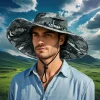 Free Shipping Sunscreen Outdoor Work Fishing Cap Dual Cooling Solar Panel Fans Bucket Hat Solar Powered Fan Hat