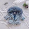 Baby Girls Clothes Winter Jackets Plus Velvet Thicken Warm Toddler Cowboy Outerwear Infant Girls Clothing 2-6 Y Denim Coat