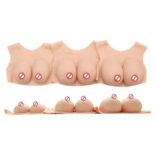 Silicone Chest B C D E F G Cup Transgender Shemale Fake  Adult Big Tits Artificial Fake Boobs Silicone Breast Form Crossdress