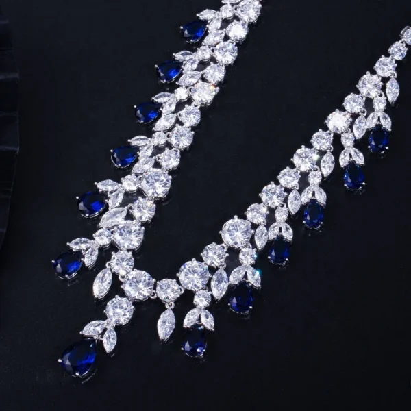 2022 Deluxe Water Drop Necklace Set Exquisite AAA Zircon High-End Jewelry Gifts for Party Banquet Dress Accessory