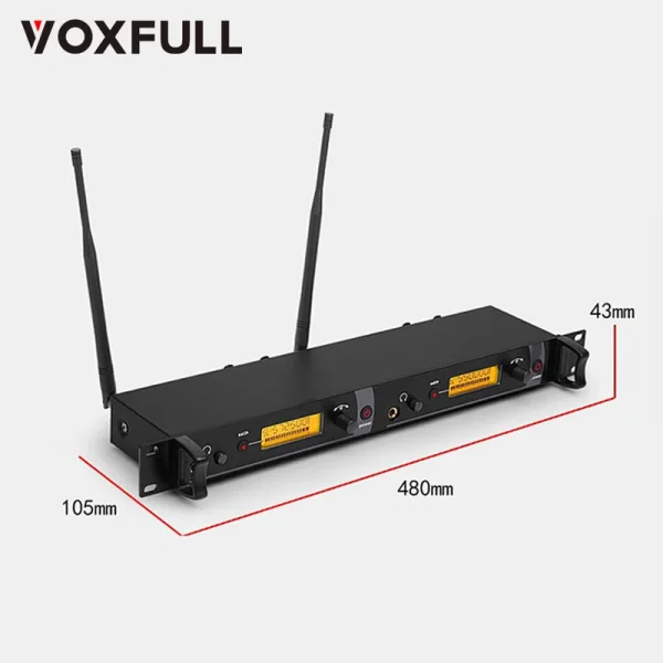 Voxfull DM2000 Professional Wireless In-Ear Monitor System 2-Channel Stage Equipment for Performers