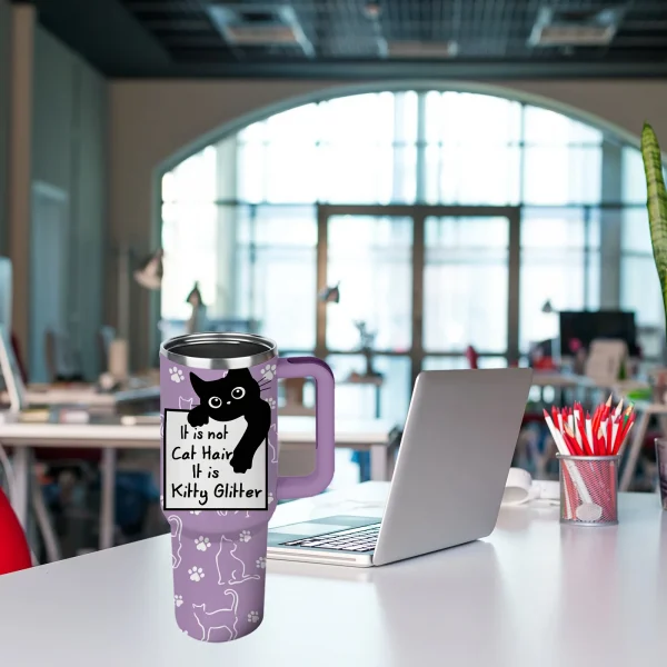 1pc Cat Tumbler, Cat Gifts for Cat Lovers, Cat Lover Gifts, Cat Themed Gifts, Cat Lover Tumbler 40oz,Cat Tumblers for Cat Lovers