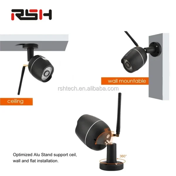 كاميرا HD Security CCTV WiFi مع بطاقة SIM Gsm Lte رؤية ليلية بالأشعة تحت الحمراء غير متوفرة في أي مكان