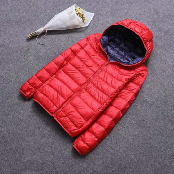 معطف زنجي ريش البط الشتوي SEDUTMO مع غطاء رأس قابل للارتداء من الجانبين، معطف فائق الخفة، معطف مبطن للربيع ED616