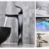 Modern Mixer Faucets Bathroom Basin Stainless Steel Brushed Golden Basin Sink Faucet Tap