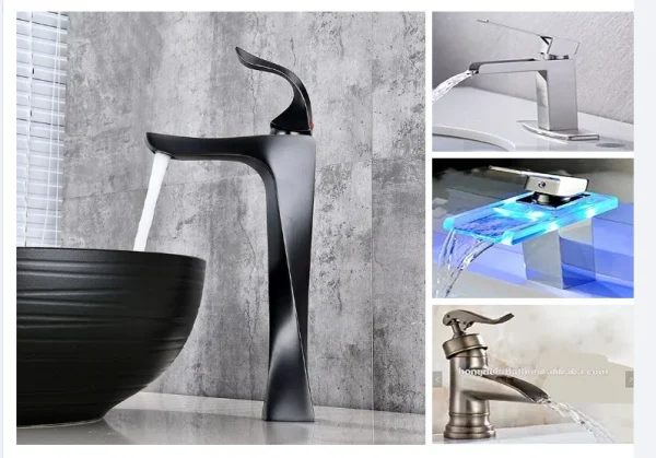 Modern Mixer Faucets Bathroom Basin Stainless Steel Brushed Golden Basin Sink Faucet Tap