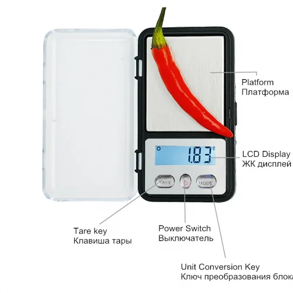 مقياس مجوهرات رقمي صغير الحجم للجيب 200 جرام 0.01 جرام شاشة LCD ميزان ذهبي للمنزل وزن جرام إلكتروني محمول