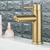 Modern Mixer Faucets Bathroom Basin Stainless Steel Brushed Golden Basin Sink Faucet Tap