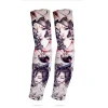 REXCHI HB15 Tattoo Printed Sleeves Summer Ice Silk Fabric Breathable Fast Dry Anti Ultraviolet Cooling Tatoo Arm Sleeves Men