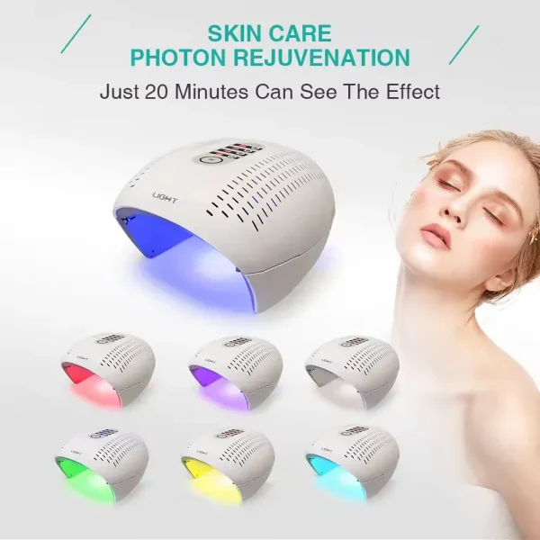 Facial Led Phototherapy 850nm Near Infrared and Red Light Therapy Pdt 7 Color Led Photon Therapy Machine for Home Use