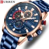 CURREN 8415 Top Brand Business Quartz Watches Male Clock Sport Chronograph Fashion Casual Men Wrist Watches for Mens Boy Reloj