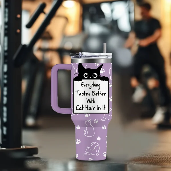 1pc Cat Tumbler, Cat Gifts for Cat Lovers, Cat Lover Gifts, Cat Themed Gifts, Cat Lover Tumbler 40oz,Cat Tumblers for Cat Lovers