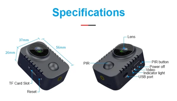 MD29 HD كاميرا يمكن حملها بالجسم 1080P كاميرات الجيب الأمنية الحركة المنشط كاميرا مربية صغيرة للسيارات الاستعداد Espia كاميرا ويب 8H العمل