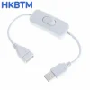 HKBTM 28 سم كابل USB مع مفتاح تشغيل/إيقاف تمديد الكابلات تبديل لمصباح USB مروحة USB خط إمداد الطاقة محول متين رائج البيع