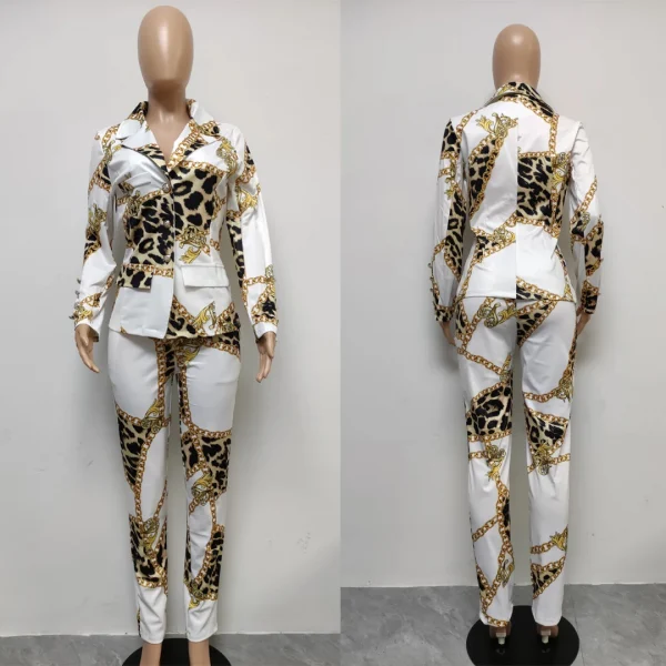 C8035 أحدث تصميم بدلات للسيدات ملابس مكتبية رسمية للمرأة النسائية والسهرة