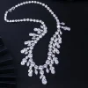 2022 Deluxe Water Drop Necklace Set Exquisite AAA Zircon High-End Jewelry Gifts for Party Banquet Dress Accessory