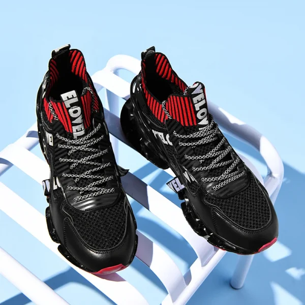 أحذية رياضية كاجوال جديدة خفيفة الوزن ومريحة للتنفس ومصممة للياقة البدنية وأحذية الجري للرجال أحذية منصة للمشي