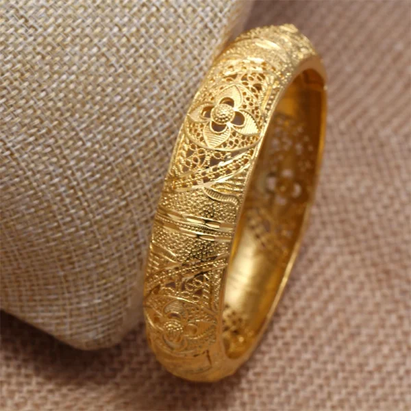 24k دبي الذهب اللون أساور للنساء دبي العروس