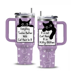 1pc Cat Tumbler, Cat Gifts for Cat Lovers, Cat Lover Gifts, Cat Themed Gifts, Cat Lover Tumbler 40oz,Cat Tumblers for Cat Lovers