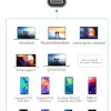 USB C HUB نوع C الفاصل إلى HDMI-4K محطة إرساء محول الكمبيوتر المحمول مع PD SD TF RJ45 Thunderbolt 3 لماك بوك اير M1 باد برو