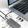 USB C HUB نوع C الفاصل إلى HDMI-4K محطة إرساء محول الكمبيوتر المحمول مع PD SD TF RJ45 Thunderbolt 3 لماك بوك اير M1 باد برو