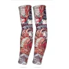 REXCHI HB15 Tattoo Printed Sleeves Summer Ice Silk Fabric Breathable Fast Dry Anti Ultraviolet Cooling Tatoo Arm Sleeves Men