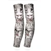 REXCHI HB15 Tattoo Printed Sleeves Summer Ice Silk Fabric Breathable Fast Dry Anti Ultraviolet Cooling Tatoo Arm Sleeves Men