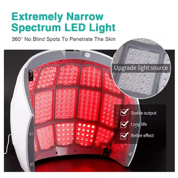 Facial Led Phototherapy 850nm Near Infrared and Red Light Therapy Pdt 7 Color Led Photon Therapy Machine for Home Use